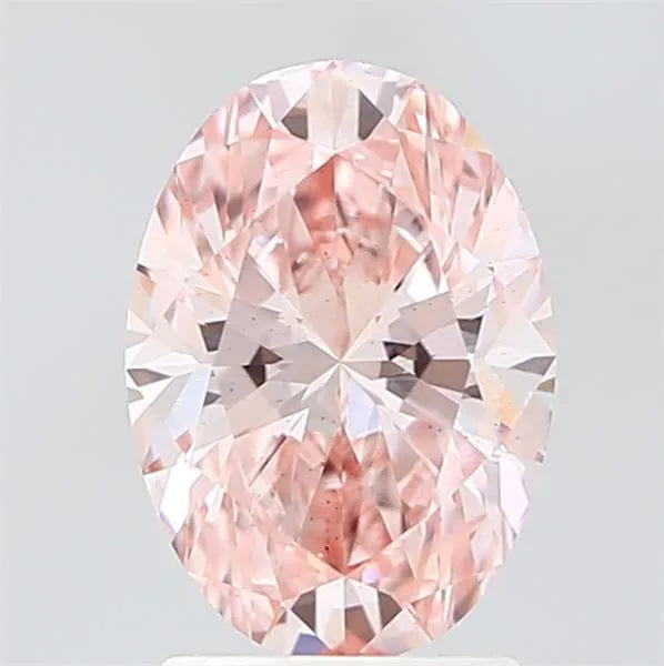 2.10ct Oval Lab Grown Diamond (Colour Fancy Vivid Pink, Clarity VS2, IGI Certified)
