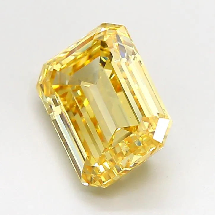 2.34ct Emerald Lab Grown Diamond (Colour Fancy Intense Yellow, Clarity VVS2, IGI Certified)