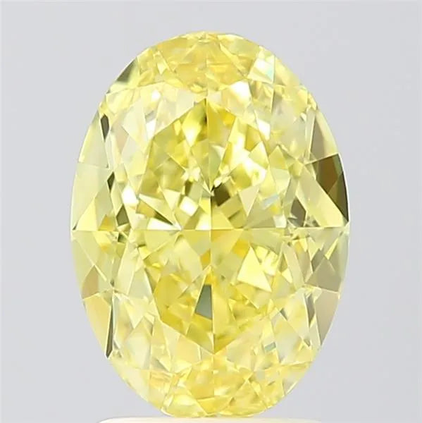 2.35ct Oval Lab Grown Diamond (Colour Fancy Vivid Yellow, Clarity VVS2, IGI Certified)