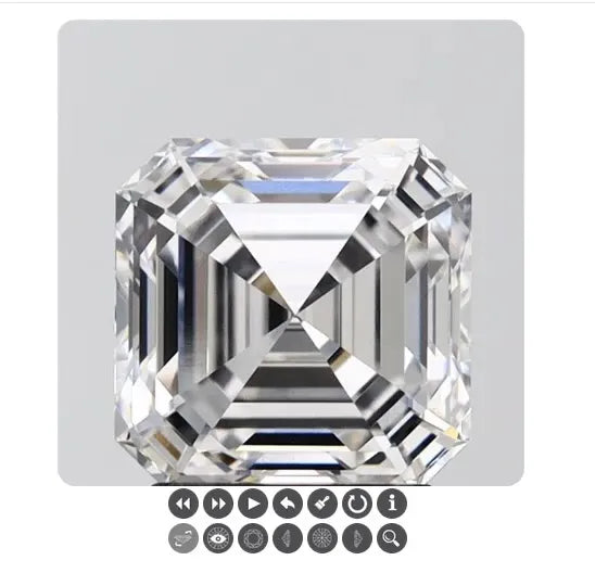 2.37ct Square emerald Lab Grown Diamond (Colour E, Clarity VVS2, IGI Certified)