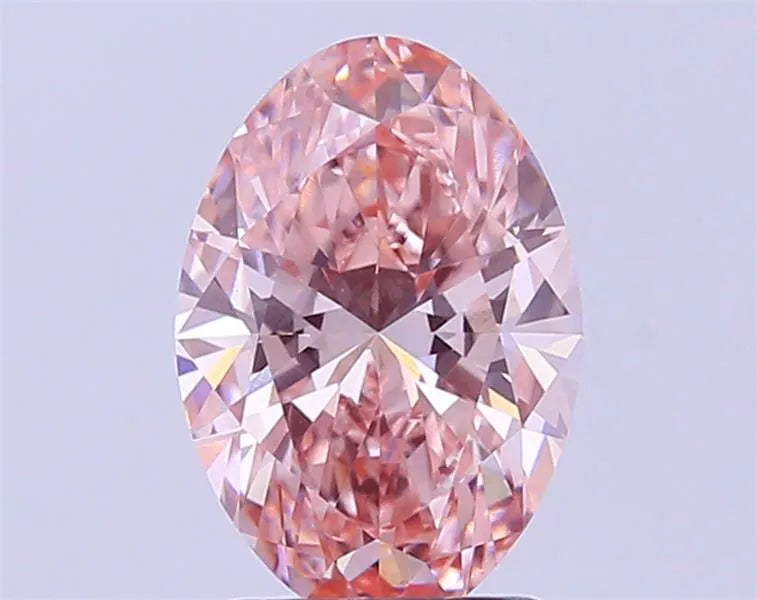 2.50ct Oval Lab Grown Diamond (Colour Fancy Vivid Pink, Clarity VS1, IGI Certified)