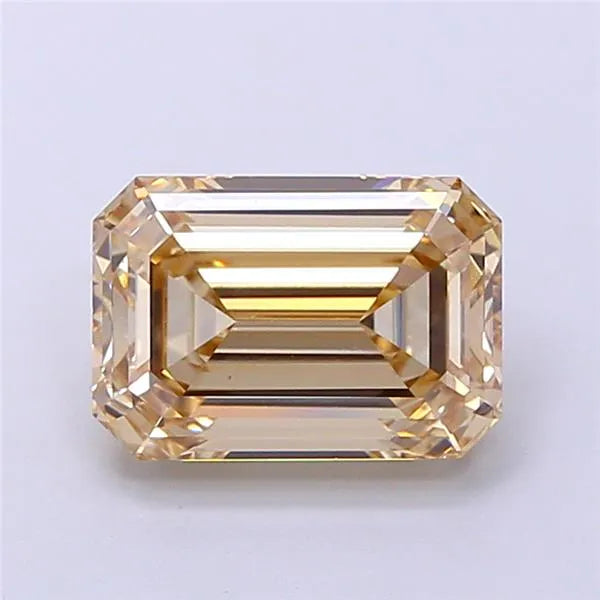 2.55ct Emerald Lab Grown Diamond (Colour Fancy Light Brown, Clarity VVS2, IGI Certified)
