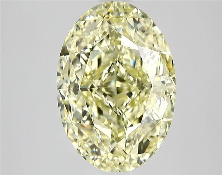 2.61ct Oval Natural Diamond (Colour Fancy Light Yellow, Clarity VVS1, Cut EX, GIA Certified)