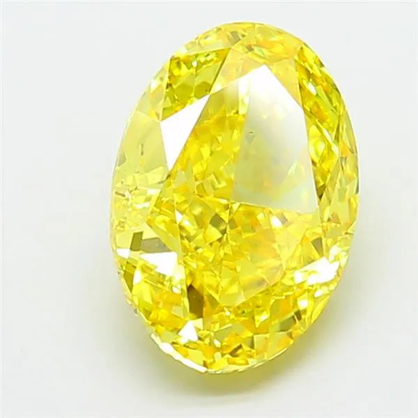 2.81ct Oval Lab Grown Diamond (Colour Fancy Vivid Yellow, Clarity VS2, IGI Certified)