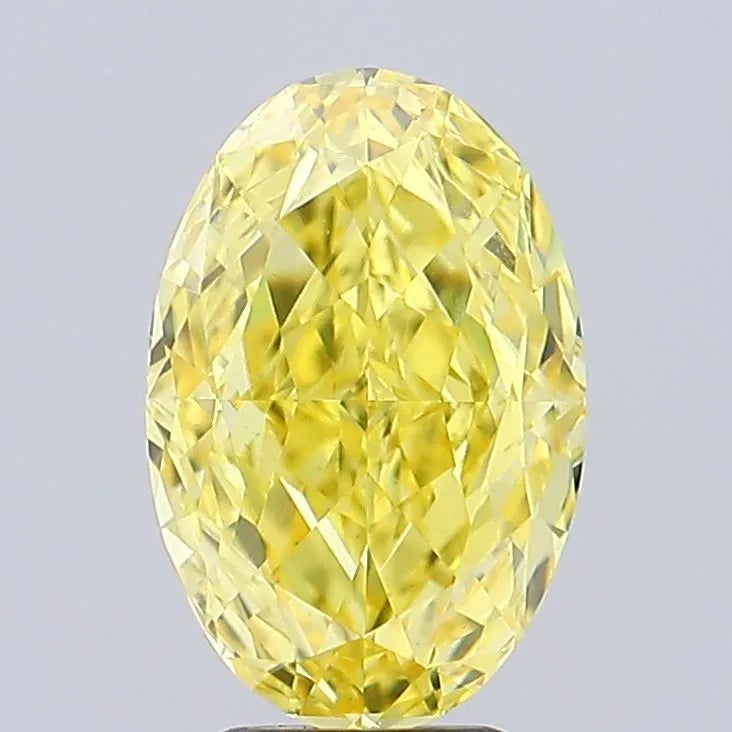 2.83ct Oval Lab Grown Diamond (Colour Fancy Vivid Yellow, Clarity VVS2, IGI Certified)