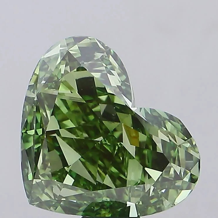 20.07ct Heart Lab Grown Diamond (Colour Fancy Vivid Green, Clarity VVS2, IGI Certified)