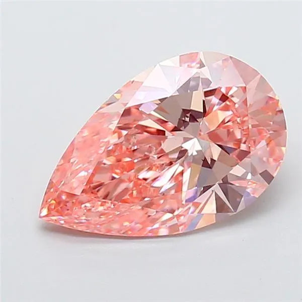 3.00ct Pear Lab Grown Diamond (Colour Fancy Vivid Pink, Clarity VS2, IGI Certified)