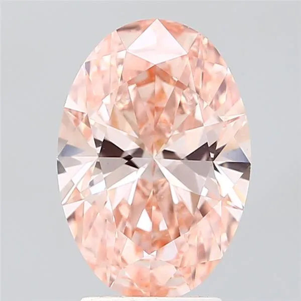 3.01ct Oval Lab Grown Diamond (Colour Fancy Vivid Pink, Clarity VVS2, IGI Certified)