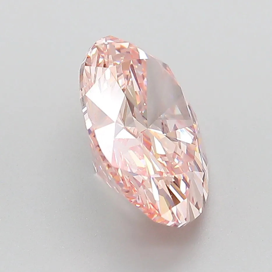 3.01ct Oval Lab Grown Diamond (Colour Fancy Vivid Pink, Clarity VVS2, IGI Certified)