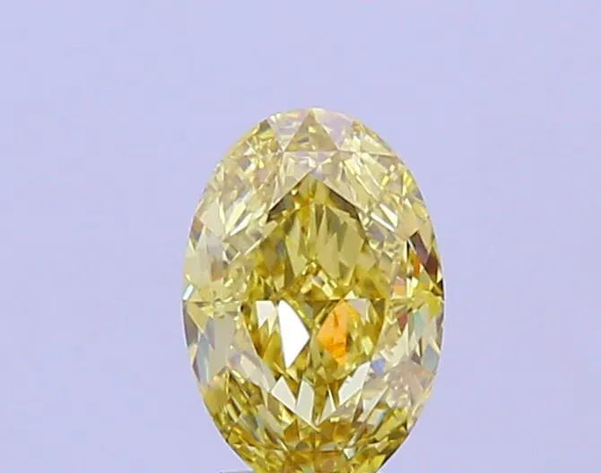 3.02ct Oval Lab Grown Diamond (Colour Fancy Intense Yellow, Clarity VVS1, IGI Certified)