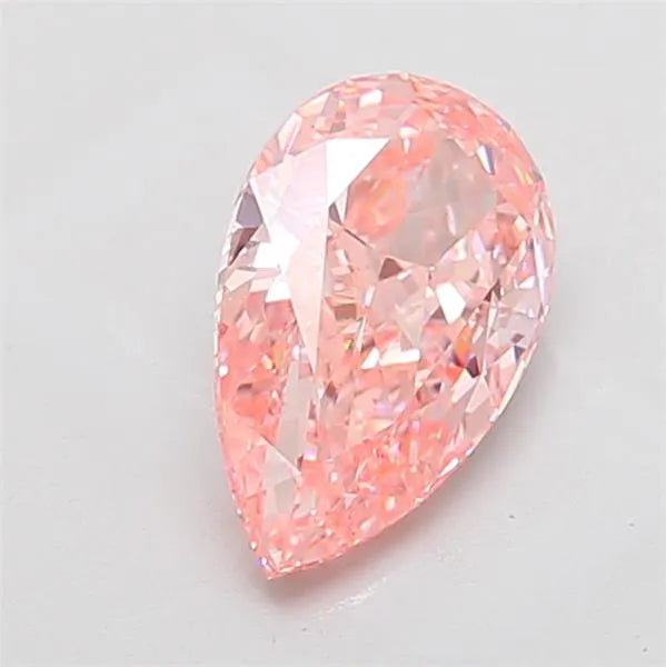 3.02ct Pear Lab Grown Diamond (Colour Fancy Vivid Pink, Clarity VS1, IGI Certified)