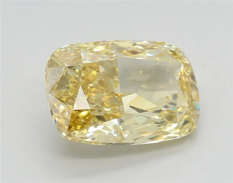 3.05ct Cushion modified Lab Grown Diamond (Colour Fancy Yellow, Clarity VS2, IGI Certified)