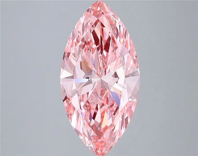 3.05ct Marquise Lab Grown Diamond (Colour Fancy Vivid Pink, Clarity VVS2, IGI Certified)