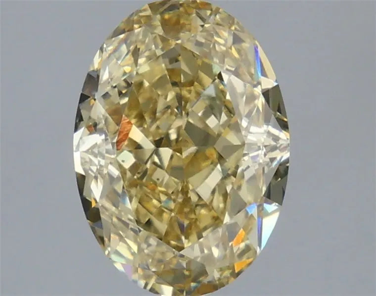 3.06ct Oval Lab Grown Diamond (Colour Fancy Yellow, Clarity VVS2, IGI Certified)