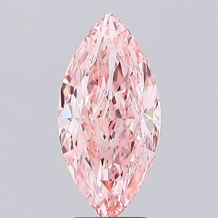 3.07ct Marquise Lab Grown Diamond (Colour Fancy Vivid Pink, Clarity VVS2, IGI Certified)