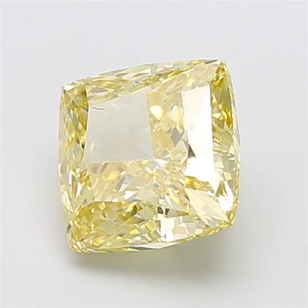 3.08ct Cushion modified Lab Grown Diamond (Colour Fancy Yellow, Clarity VVS2, IGI Certified)