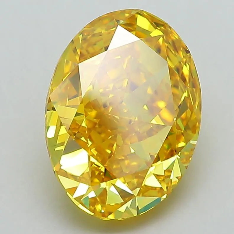 3.10ct Oval Lab Grown Diamond (Colour Fancy Vivid Yellow, Clarity IF, IGI Certified)