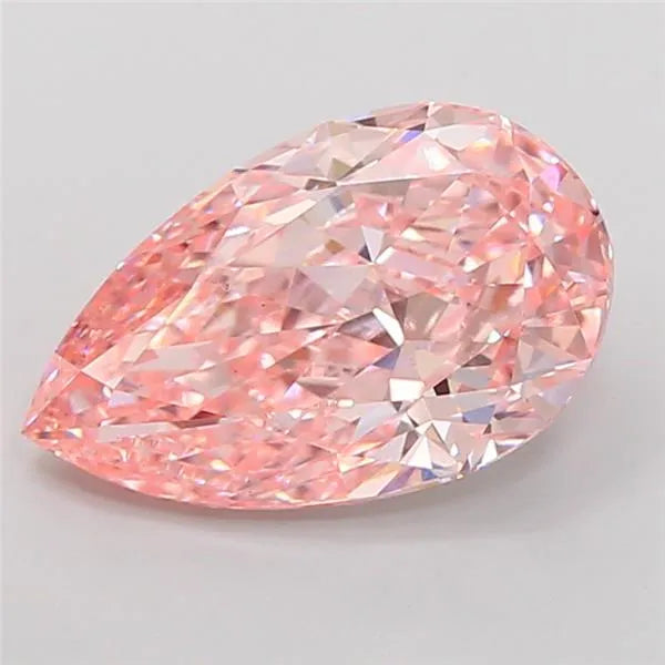 3.10ct Pear Lab Grown Diamond (Colour Fancy Vivid Pink, Clarity VS1, IGI Certified)