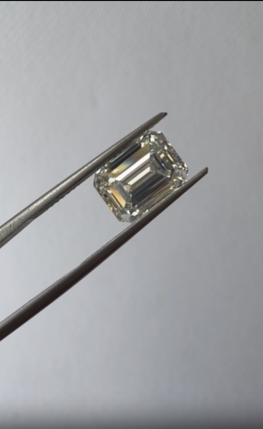 3.23 carat emerald cut diamond