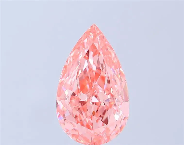 3.27ct Pear Lab Grown Diamond (Colour Fancy Vivid Pink, Clarity VVS1, IGI Certified)