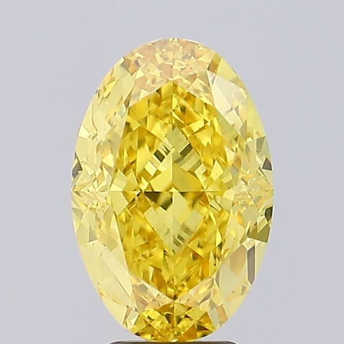 3.61ct Oval Lab Grown Diamond (Colour Fancy Vivid Yellow, Clarity VS1, IGI Certified)