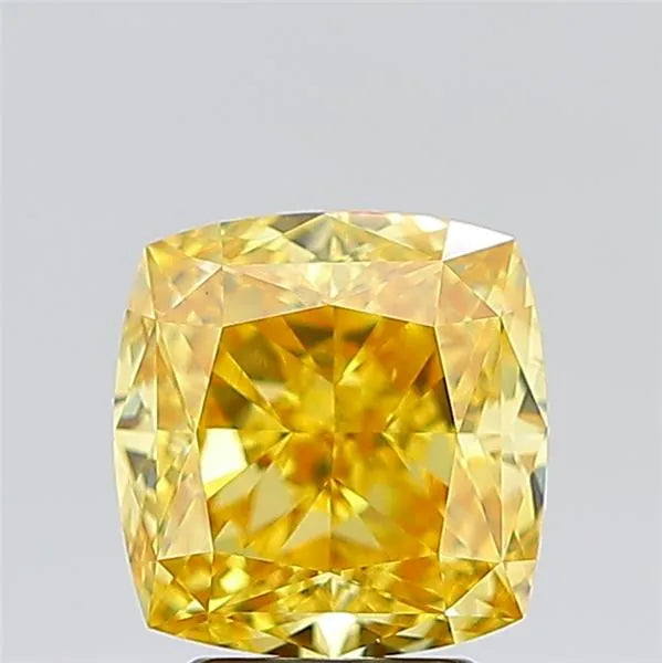 3.77ct Cushion modified Lab Grown Diamond (Colour Fancy Intense Yellow, Clarity VS1, IGI Certified)
