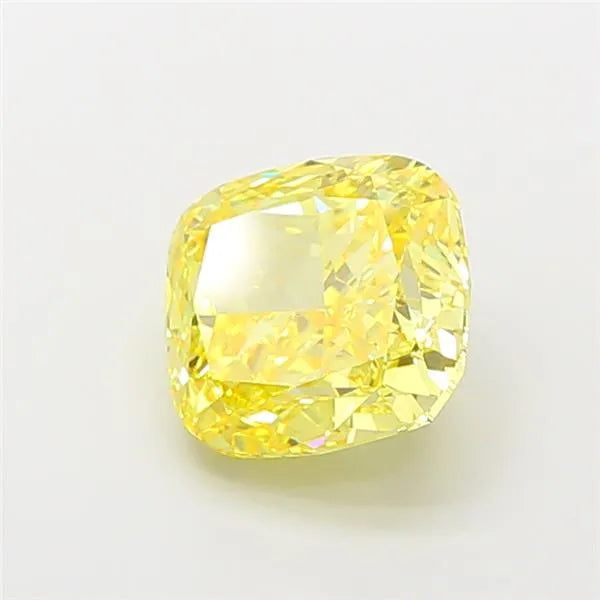 4.02ct Cushion modified Lab Grown Diamond (Colour Fancy Intense Yellow, Clarity VVS2, IGI Certified)