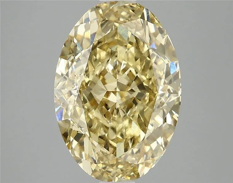 4.04ct Oval Lab Grown Diamond (Colour Fancy Vivid Yellow, Clarity VS1, IGI Certified)