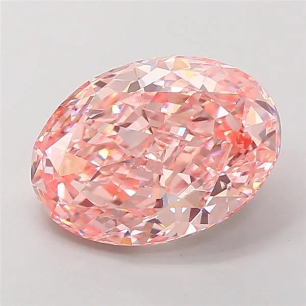 4.36ct Oval Lab Grown Diamond (Colour Fancy Vivid Pink, Clarity VVS2, IGI Certified)
