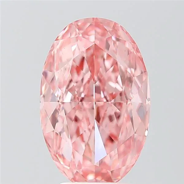 4.37ct Oval Lab Grown Diamond (Colour Fancy Vivid Pink, Clarity VVS2, IGI Certified)