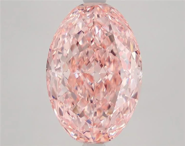 4.39ct Oval Lab Grown Diamond (Colour Fancy Vivid Pink, Clarity VVS2, IGI Certified)