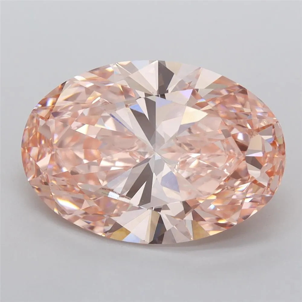 4.93ct Oval Lab Grown Diamond (Colour Fancy Vivid Pink, Clarity VVS1, IGI Certified)