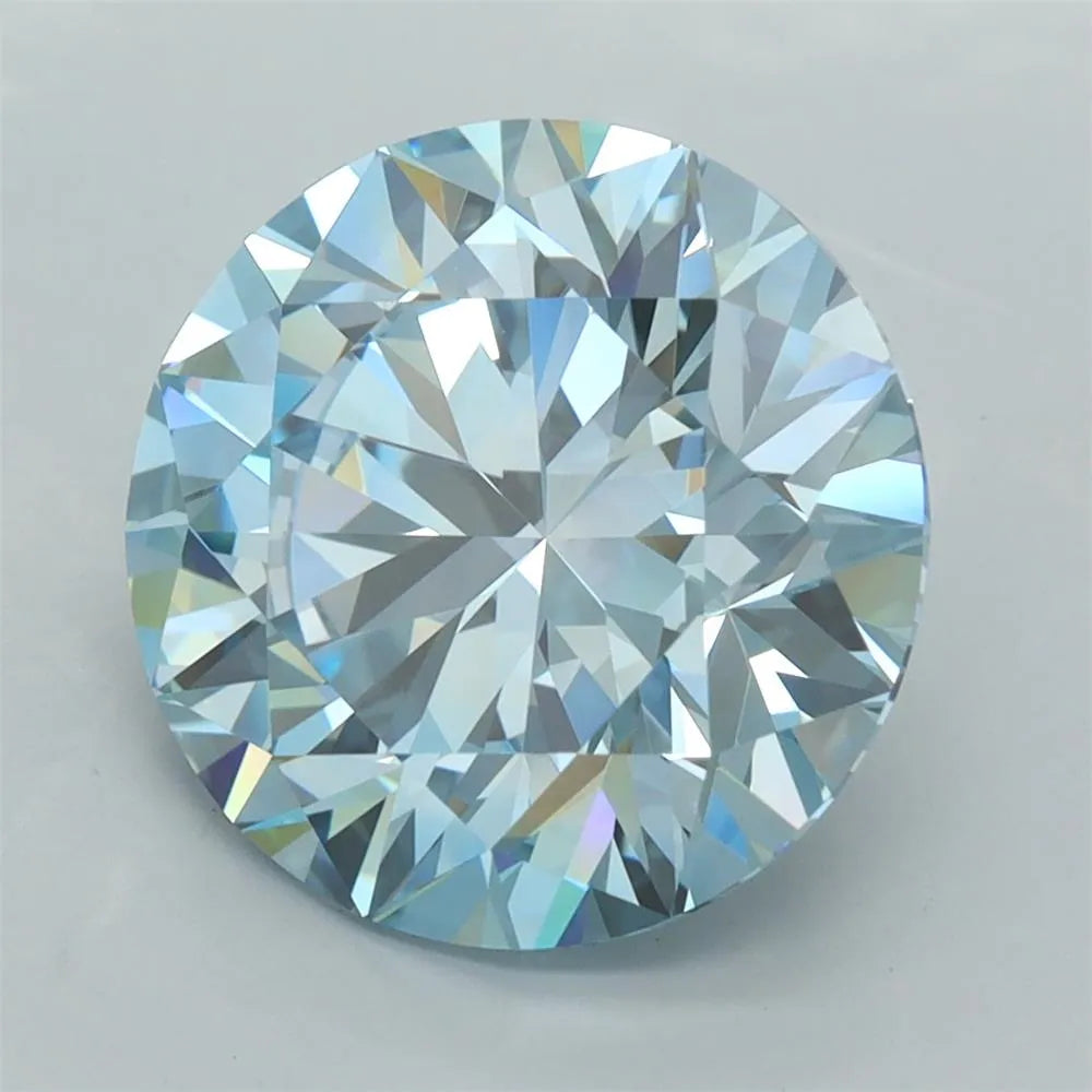 5.02ct Round Lab Grown Diamond (Colour Fancy Blue, Clarity VVS1, Cut ID, IGI Certified)