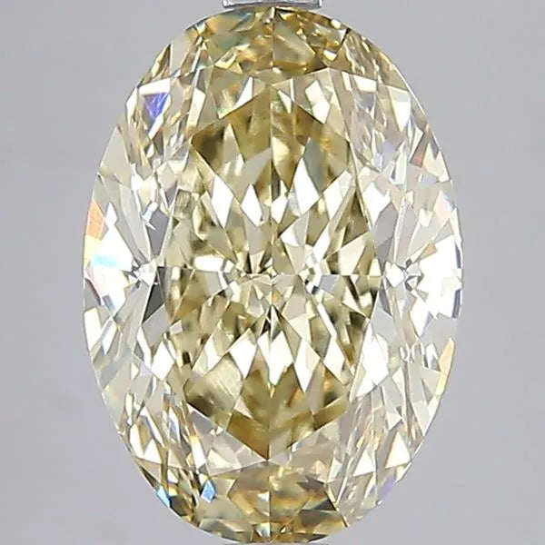 5.06ct Oval Lab Grown Diamond (Colour Fancy Light Yellow, Clarity VS1, IGI Certified)