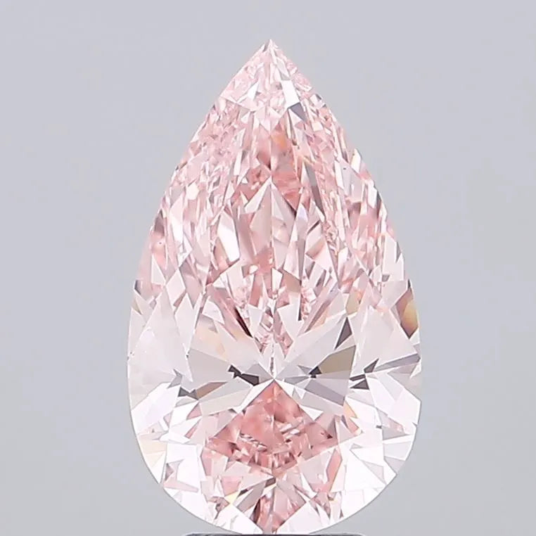 5.06ct Pear Lab Grown Diamond (Colour Fancy Vivid Pink, Clarity VS1, IGI Certified)