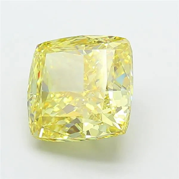 5.14ct Cushion modified Lab Grown Diamond (Colour Fancy Vivid Yellow, Clarity VVS2, IGI Certified)