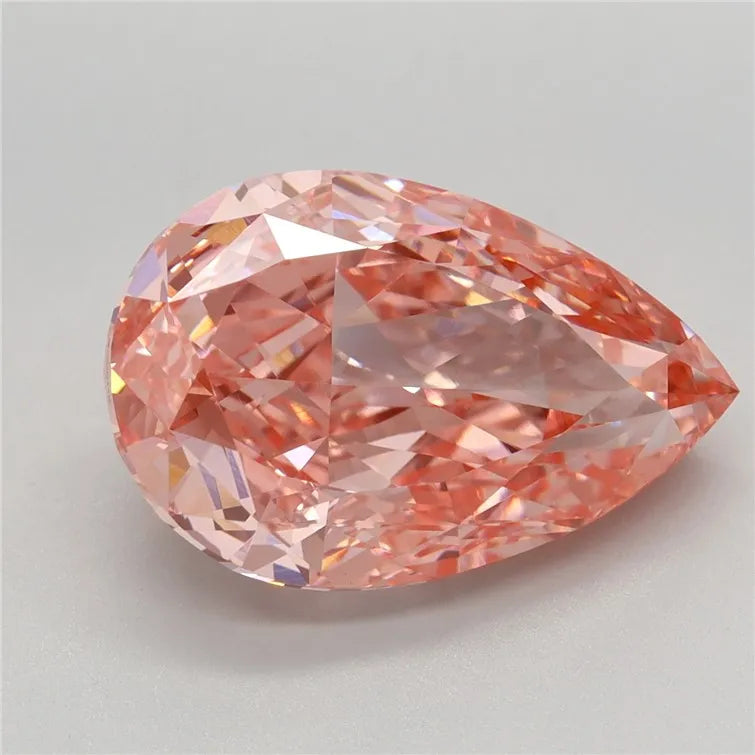 5.24ct Pear Lab Grown Diamond (Colour Fancy Vivid Pink, Clarity VVS2, IGI Certified)