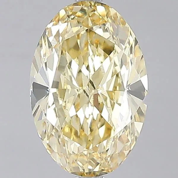 5.42ct Oval Lab Grown Diamond (Colour Fancy Yellow, Clarity VS1, IGI Certified)