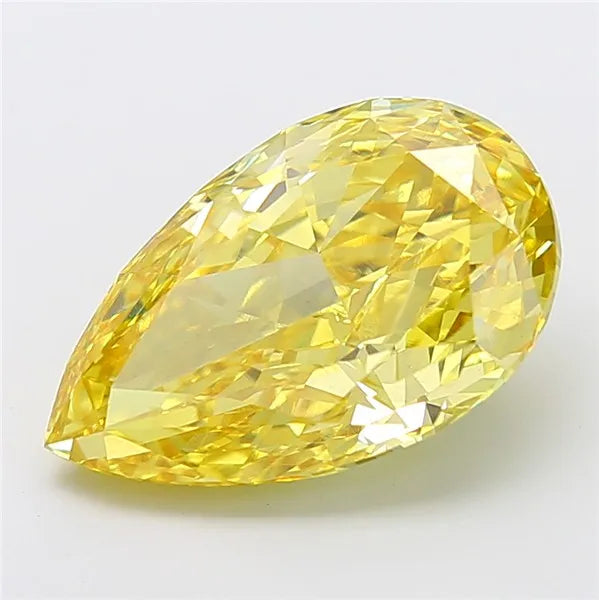 8.21ct Pear Lab Grown Diamond (Colour Fancy Vivid Yellow, Clarity VVS2, IGI Certified)