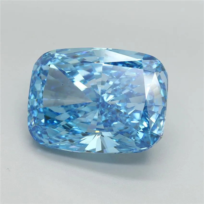 9.07ct Cushion brilliant Lab Grown Diamond (Colour Fancy Vivid Blue, Clarity VS2, IGI Certified)