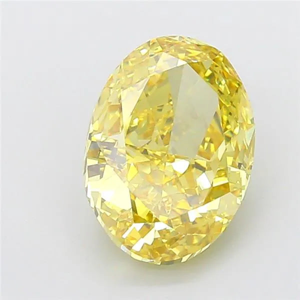 9.08ct Oval Lab Grown Diamond (Colour Fancy Vivid Yellow, Clarity VVS2, IGI Certified)