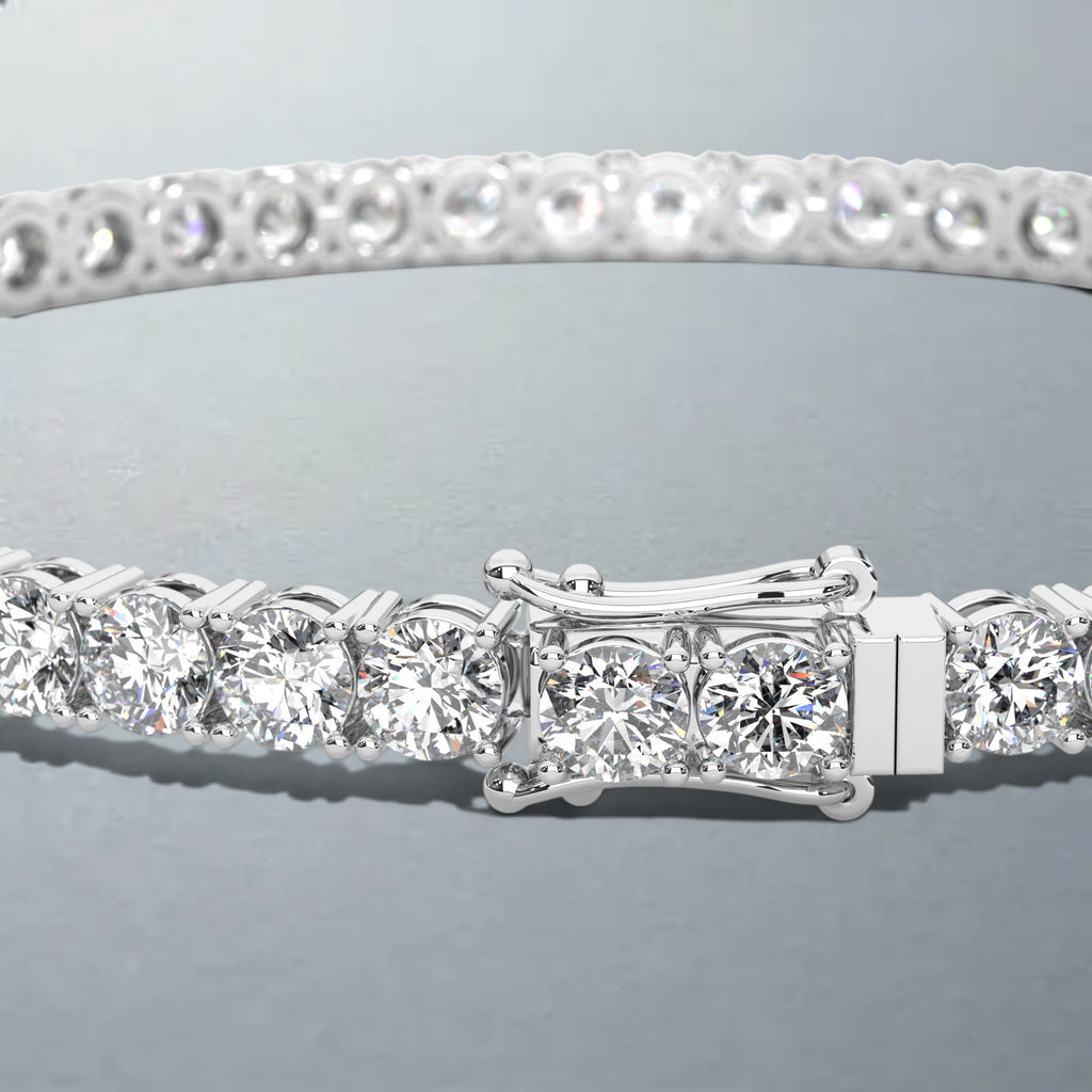 Carateu 6.00ct lab diamond tennis bracelet with 3mm diamonds, featuring DEF color and VS clarity.