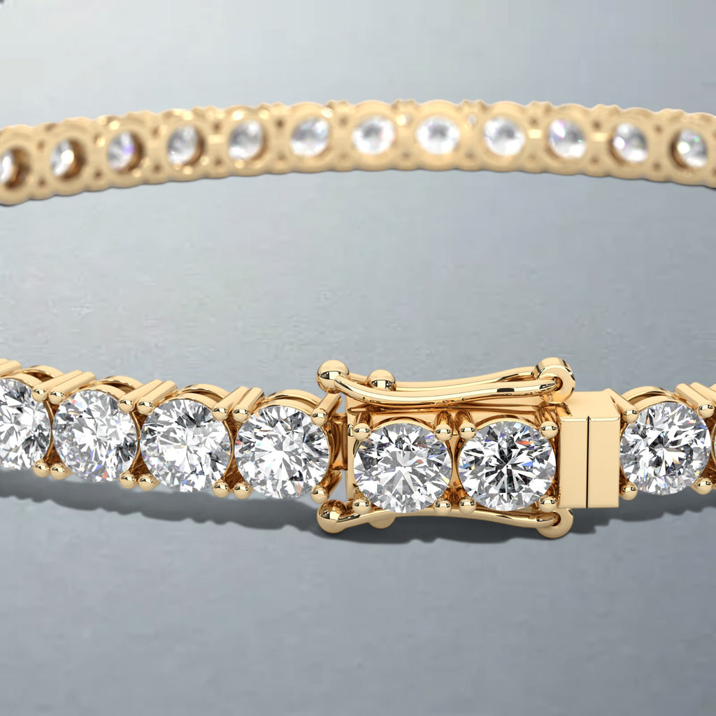 Carateu 6.00ct lab diamond tennis bracelet with 3mm diamonds, showcasing sparkling DEF/VS clarity and elegant design.