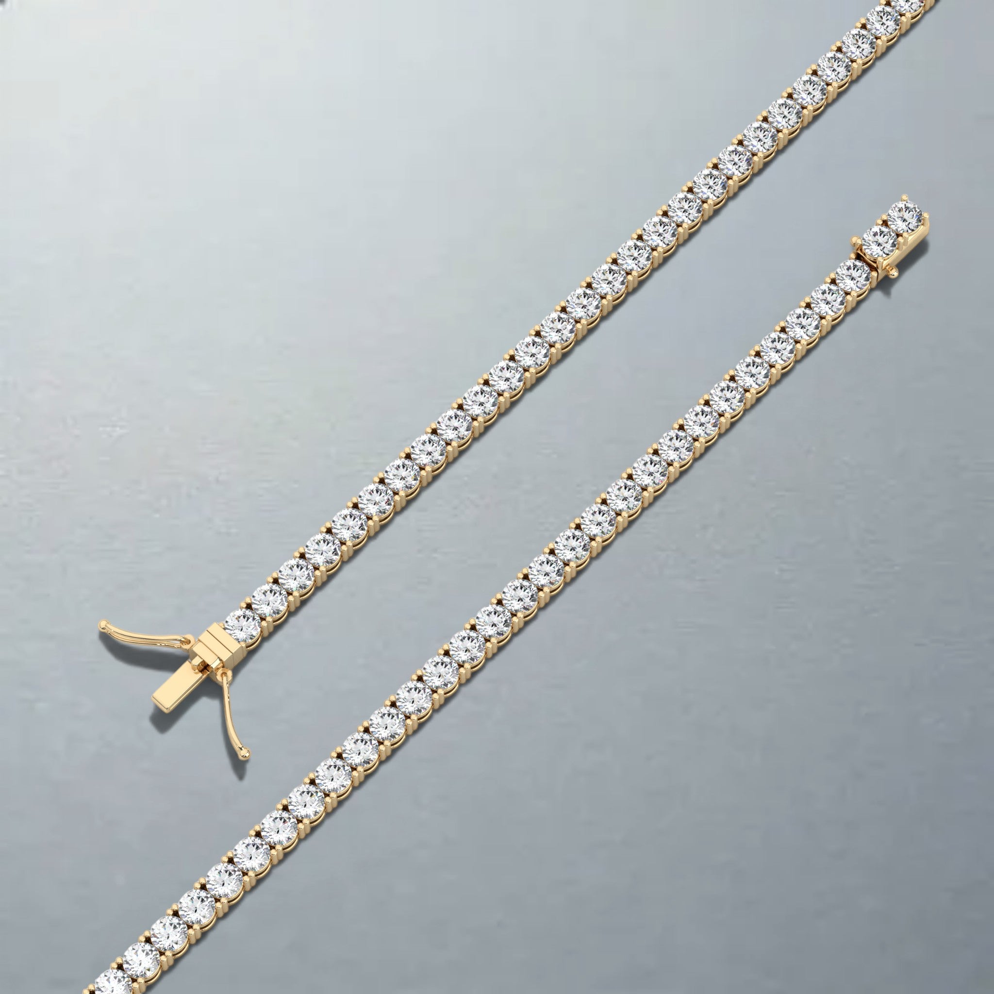 Carateu 6.00ct lab diamond tennis bracelet with 3mm diamonds, featuring DEF clarity and VS color, elegant jewelry piece