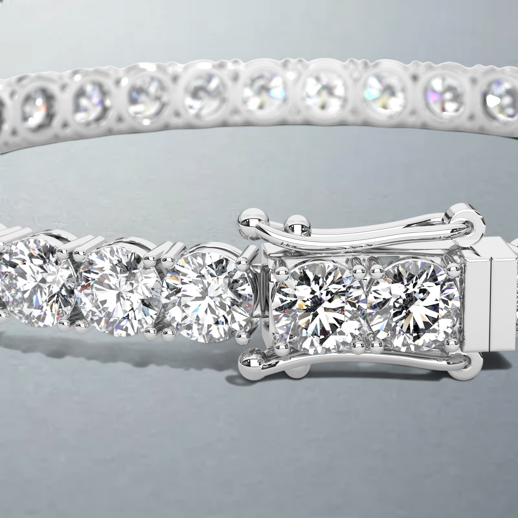 Carateu 10.25ct lab diamond tennis bracelet with 4mm diamonds, featuring DEF clarity and VS color, elegant jewelry piece.