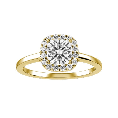 Cushion Lab-grown Diamond Bridal Ring — down