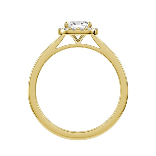 Cushion Lab-grown Diamond Bridal Ring — front