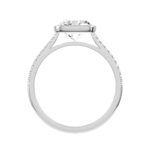 Cushion Lab-grown Diamond Bridal Ring — front