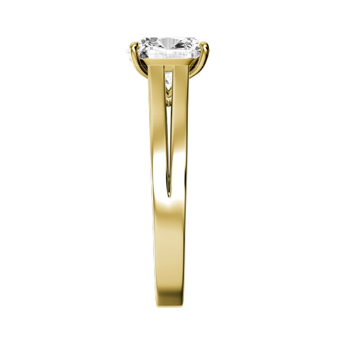 Cushion Lab-grown Diamond Bridal Ring — side