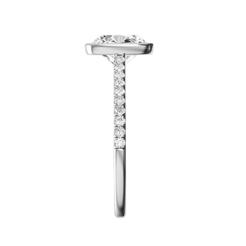 Cushion Lab-grown Diamond Bridal Ring — side